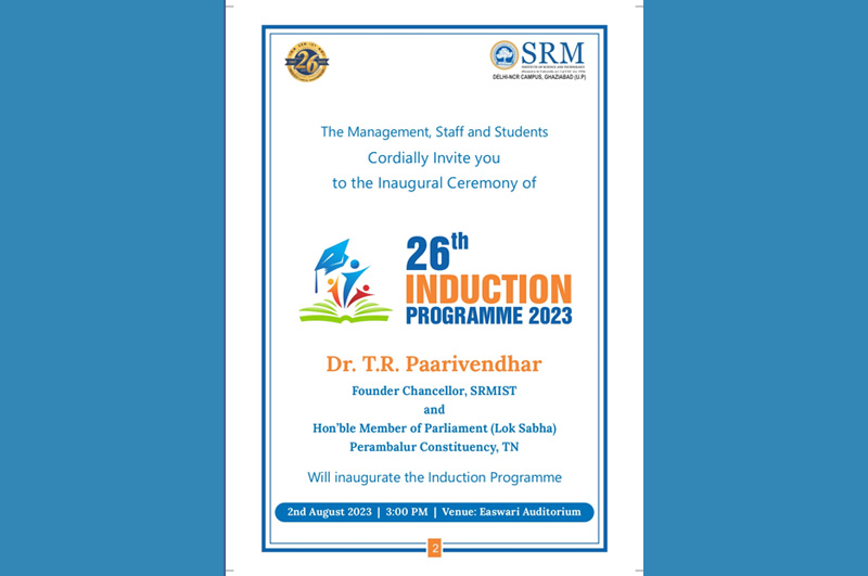 Inauguration of 26th Induction Programme 2023