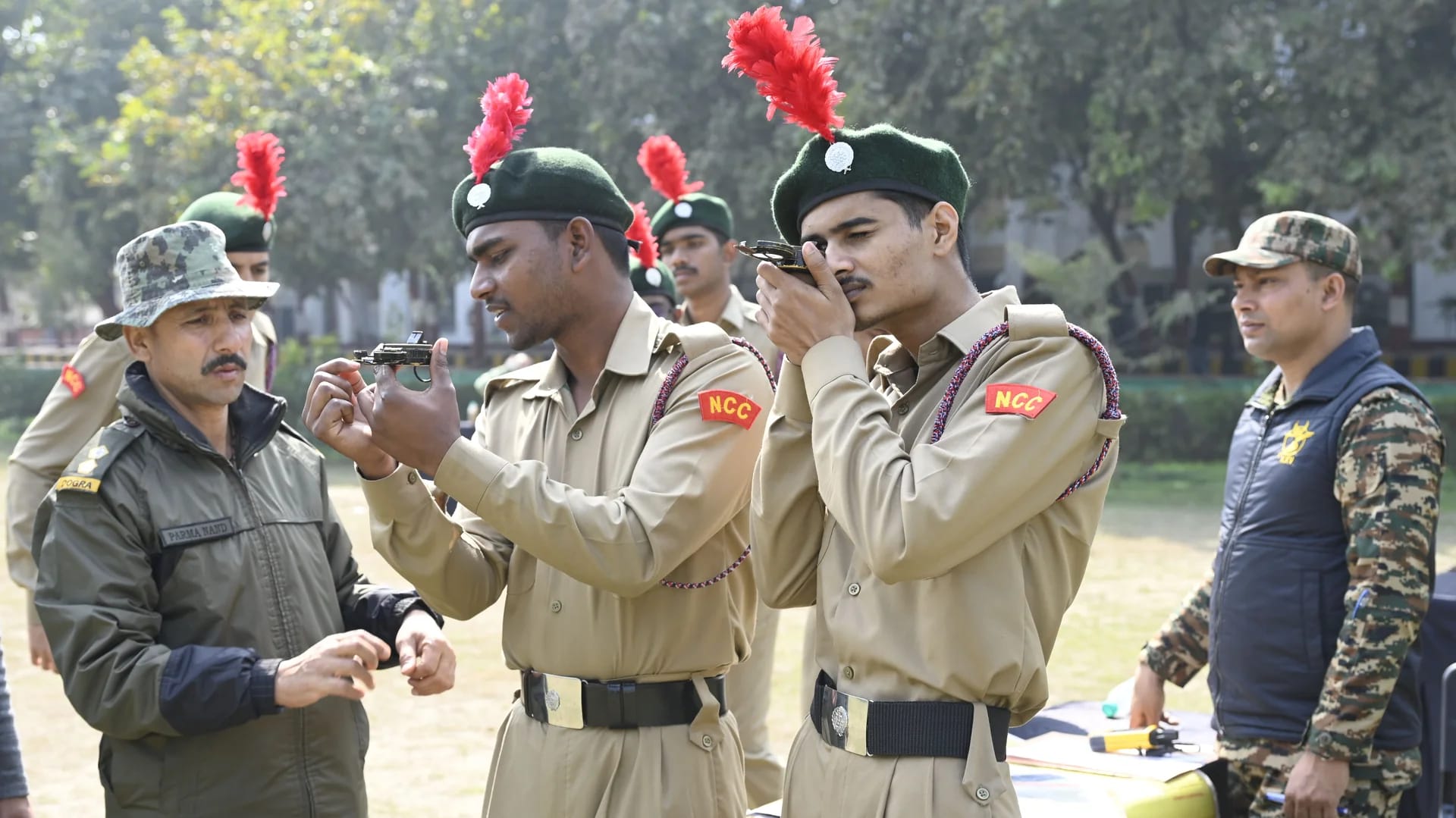 Cadets in Formation on Parade Ground